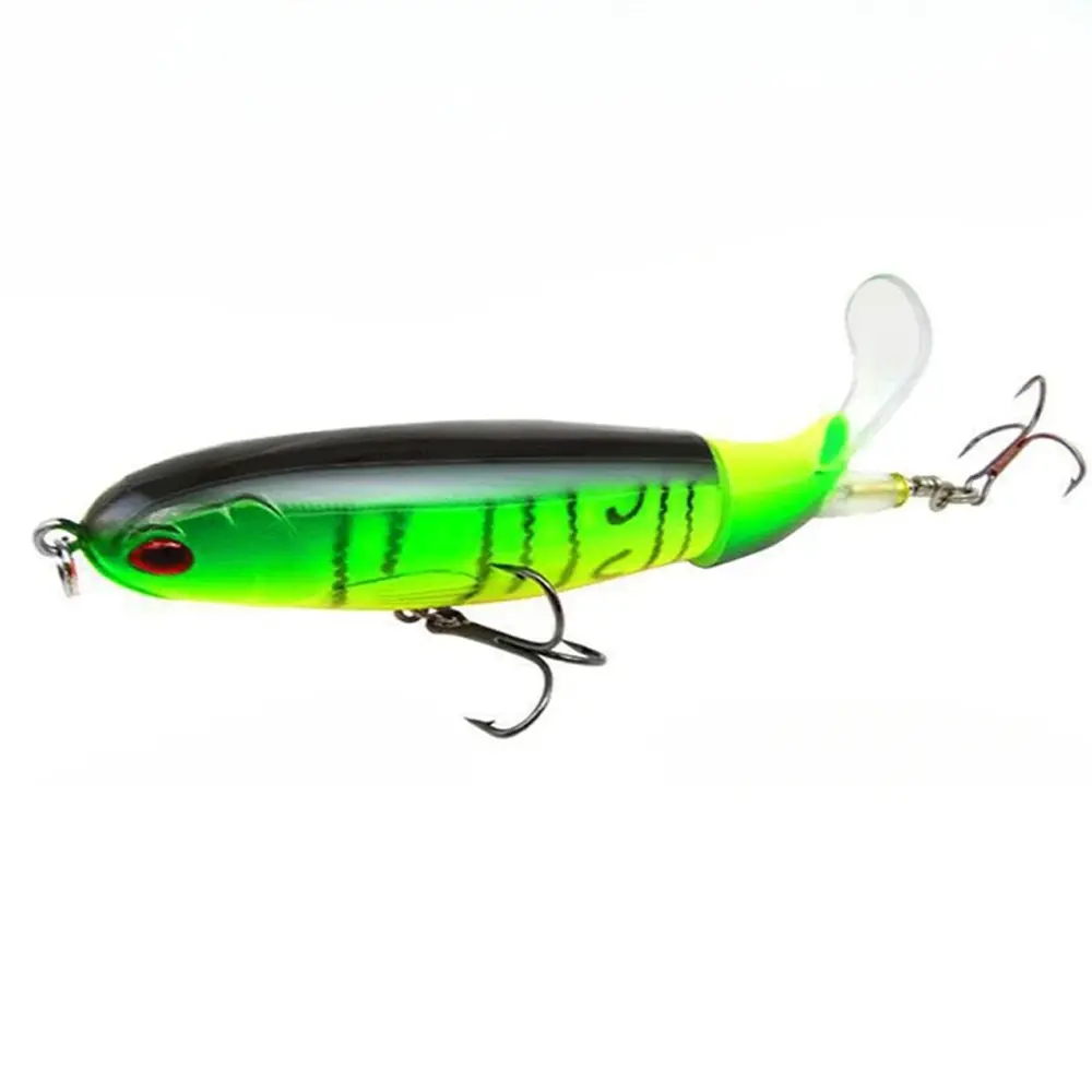 Topwater Spinning Tail Hook Hard Bait - Artificial Fishing Lure with 13g/35g Dual Weights for Fresh & Saltwater Fishing, Stainless Steel Triple Hook Design for Sea Bass & Grouper, 1/2-Piece Set Available