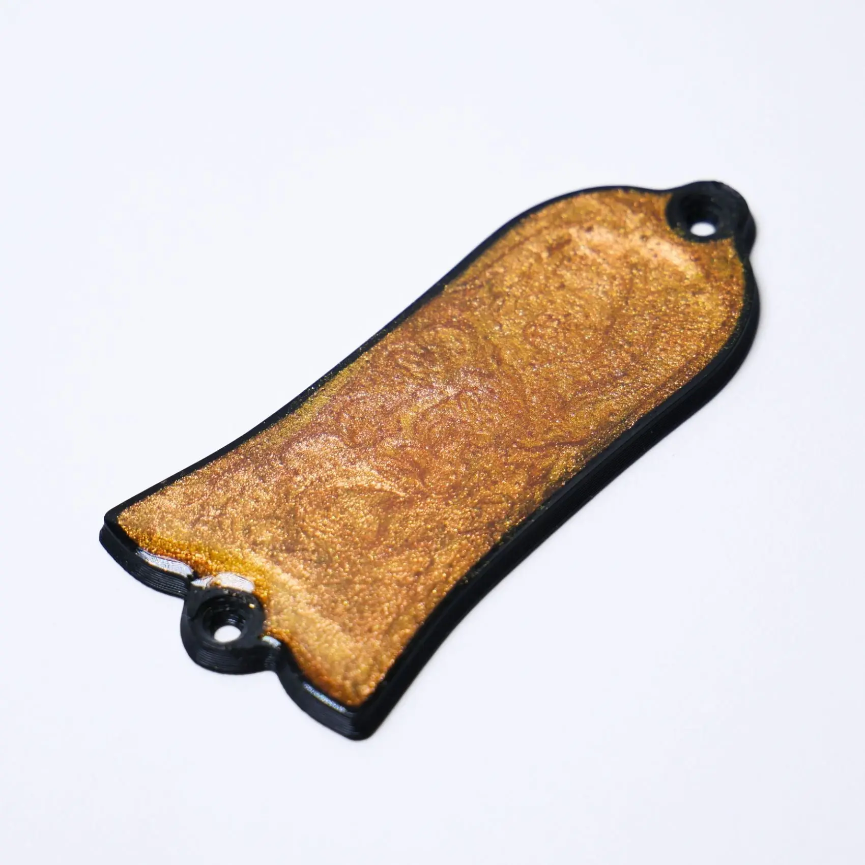 Custom Gibson Les Paul Truss Rod Cover - Amber Mica
