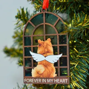 Pomeranian Dog Christmas Ornament, for Pomeranian Owner, Dog Mom Dad, Pomeranian Memorial Ornament Gift for Loss of Dog