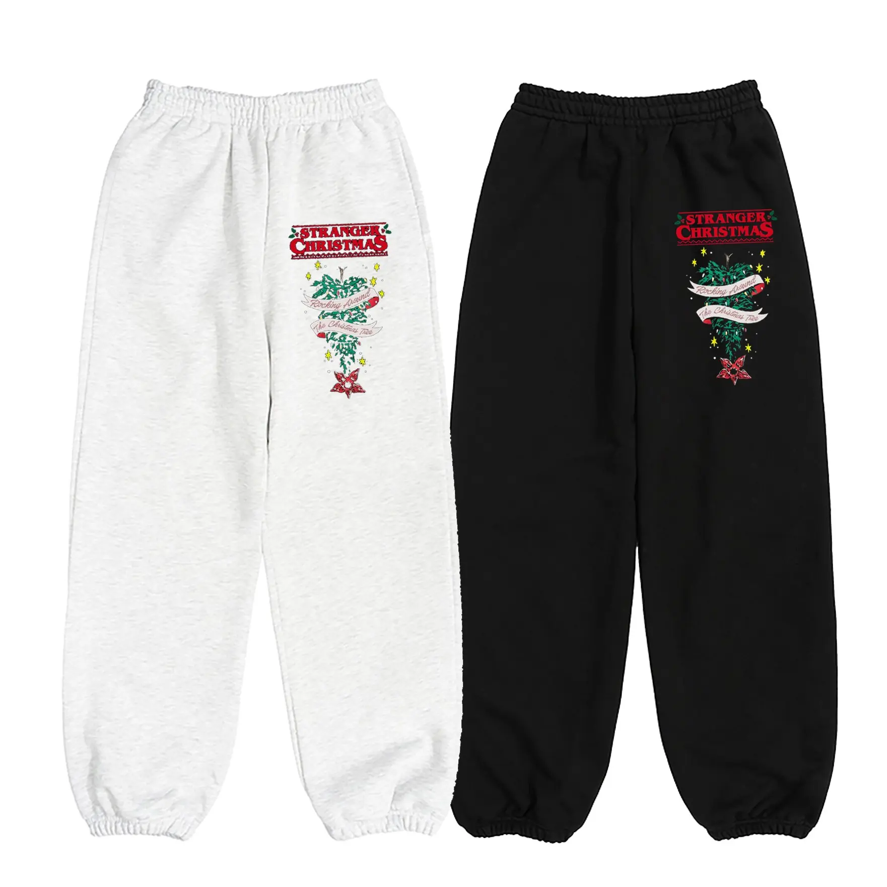 Christmas Lounge Pants, Retro Holiday Joggers, Cozy Winter Joggers, Unisex Lounge Pants, funny sweatpants, graphic joggers, unisex jogger pants, Strange Christmas Vibes Sweatpants