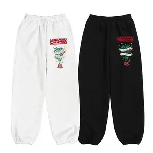 Christmas Lounge Pants, Retro Holiday Joggers, Cozy Winter Joggers, Unisex Lounge Pants, funny sweatpants, graphic joggers, unisex jogger pants, Strange Christmas Vibes Sweatpants