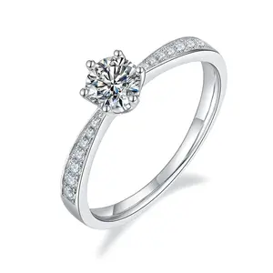 Micro-Pavé Moissanite Solitaire Ring