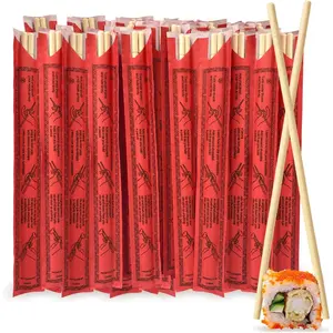 Disposable Bamboo Chopsticks, 200 Sets, Individually Wrapped in Bulk