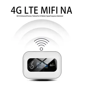 4G LTE WiFi6 Portable Hotspot with SIM Card Slot for USA Travel and Road Trips Featuring Up to 286Mbps Fast Internet LED Digital Display and 3000mAh Battery Perfect for Remote Work Students Outdoor Camping and Family Vacation Internet
