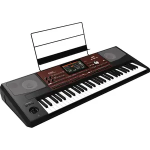 Korg Pa700 61-Key Professional Arranger with Touchscreen and Speakers (Black / Dark Red)