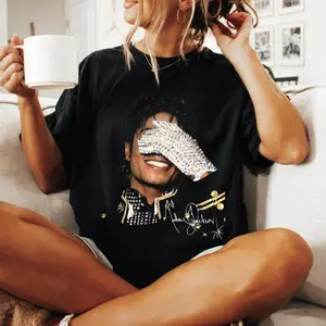 Urban Dripz NO Rhinestones - Print Only Signature Michael Jackson Glove Graphic Tee, Michael Jackson v4 Youth Shirt, Michael Jackson King of Pop Unisex T-Shirt, Perfect Gift For Men, Women, And Kids