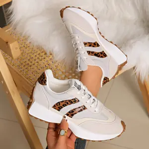 Trendy Women Platform Sneakers Thick Sole Lace Up Shoes for Height Boost Comfortable Lightweight Casual Trainers Ideal for Everyday Use Four Seasons Outdoor and Indoor Wear