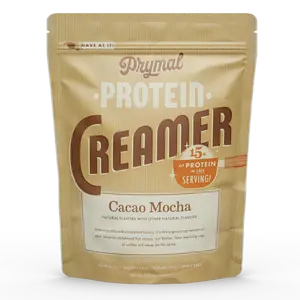 Prymal Cacao Mocha Protein Collagen Creamer - Sugar-Free, Zero Grams of Sugar, Bone Broth Protein, 30 servings