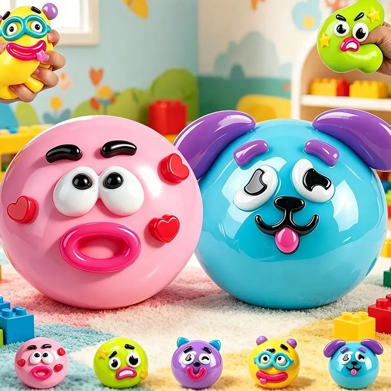 Smushers Squishy DIY Curiosities Dog Face Swap Soft Moldable Slow Rise Squeeze Toy Blind Box Relaxing Sensory Gift
