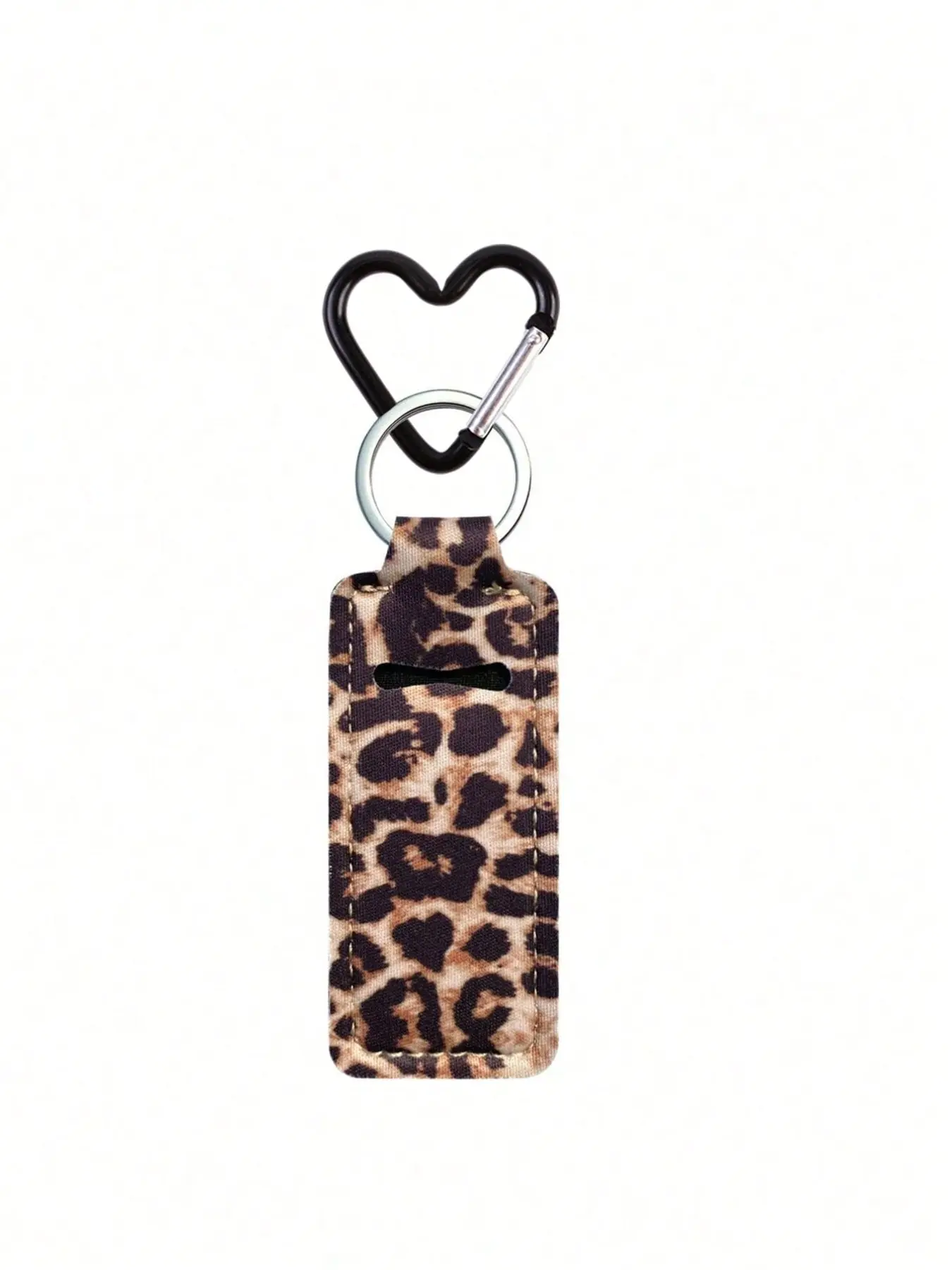 Women's Leopard Print Lipstick Keychain, Extensible Lipstick Case, Animal Print Design, Durable Fashion Cosmetic Storage, Aesthetic Keychain For Bags