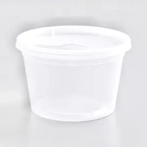 [ 48 / Case] 16 Oz Deli Food Containers with Airtight Lids, Leakproof Slime Combo Pack - Soup Container with Lid, BPA Free Reusable Stackable Storage Boxes for Restaurants, Households and Kitchens