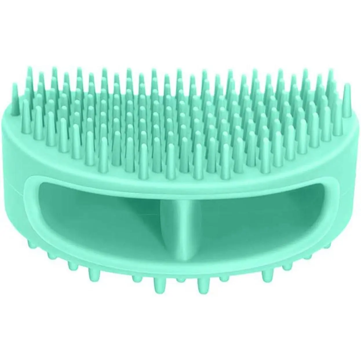 Professional Soft Silicone Pet Grooming Brush for Dogs and Cats - Versatile Bath and Massage Tool for All Coat Types, Teal