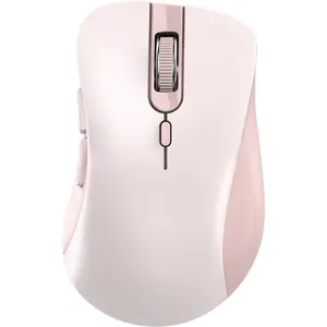 P-MUW011  Bluetooth Wireless Mouse - Dual Bluetooth & 2.4 GHz USB Receiver, Ergonomic Design, Quiet Clicks, Low Power - Multi-Device Compatibility for MacBook, Laptop, Computer, iPad Air/Pro (Pink)