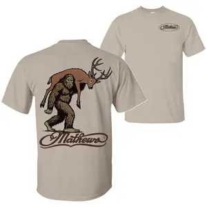 Mathews Big-foot Deer Hunting T-Shirt, Funny Sasquatch Hunter Shirt, Buck Carry Graphic Tee, Outdoors Hunting Season T-Shirt For Men & Women