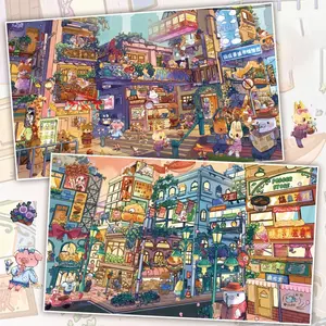 Weekend City Scene Art Stickers Pack, Trendy Street Collage, Handmade DIY Atmosphere, 6 Sheets Per Pack, Perfect for Scrapbooking