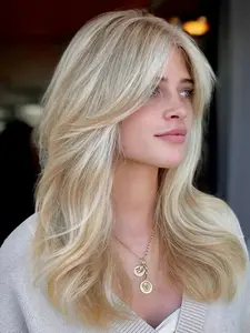 Women's Long Curly Wig, Gradient Hair, Synthetic Fiber, All Seasons Wear, Daily Party Travel Use, Versatile Hairstyle, Synthetic Material Wigs, Soft Curly Wig