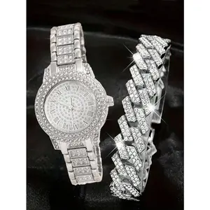 2-Count Alloy Set – Understated Luxury. 1 sleek alloy watches + 1 coordinating pieces, cohesive design exudes subtle charm. Multiple colors fit daily/work/festive looks, refining outfits effortlessly. Ideal gifting choice! Elegant Round Dial