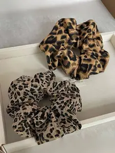 Vintage Leopard Hair Tie Set, Fashionable Lazy Style, Multiple Hair Volume, Gentle on Hair, Unique High-End Ponytail Accessory