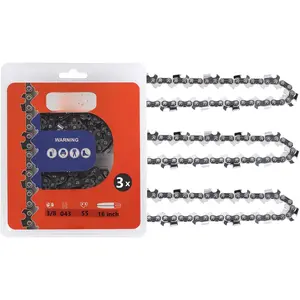 3 Pack 16 Inch Chainsaw Chains 3/8" LP Pitch, 043'' Gauge, 55 Drive Links for Stihl 017 018 019, MS170 MS171 MS180c MS192 and More