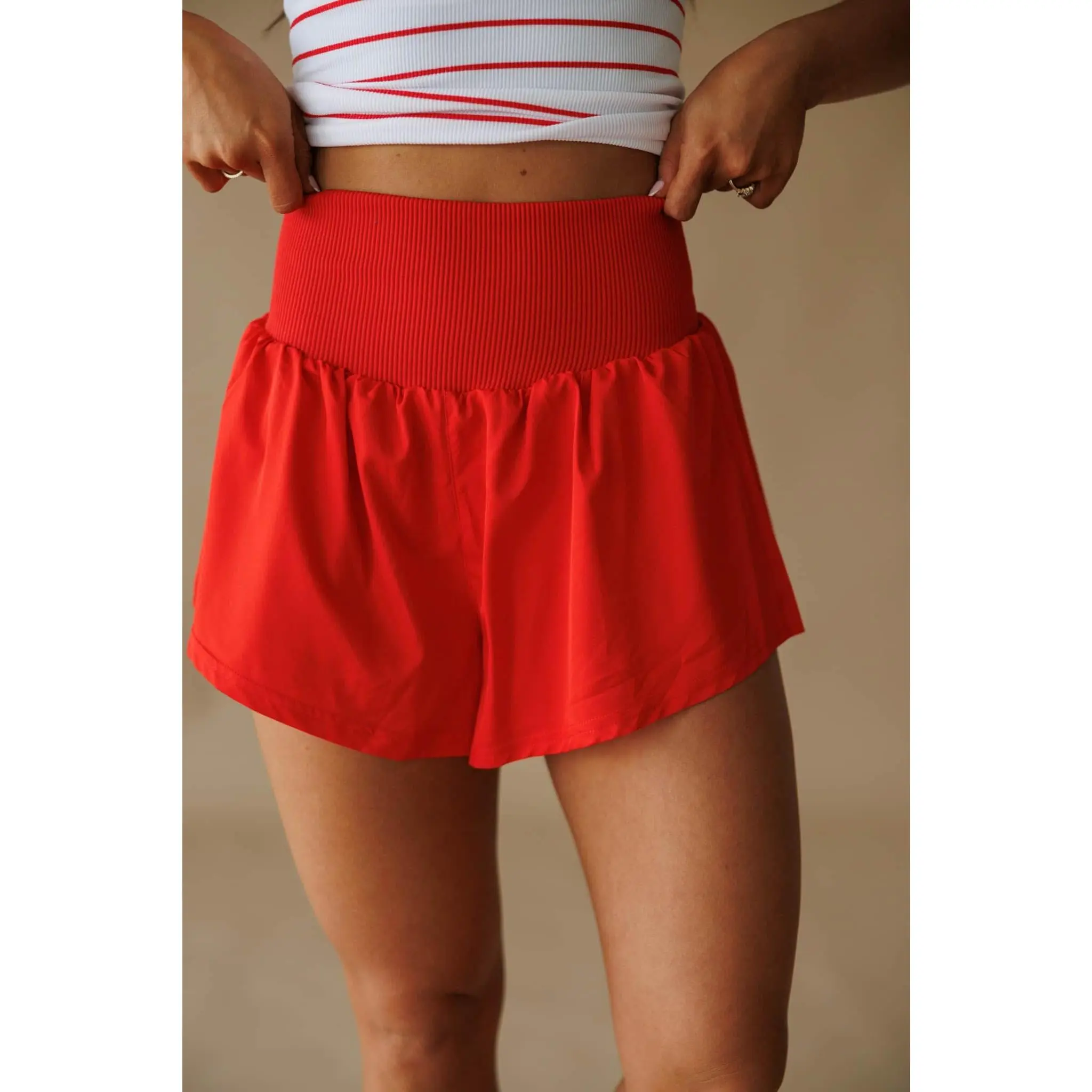 Red Compression Shorts