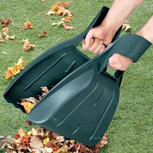 Heavy Gardening Double Shovel Set 2 pcs: Efficient leaf and weed removal, ergonomic grip, rugged, no electricity required