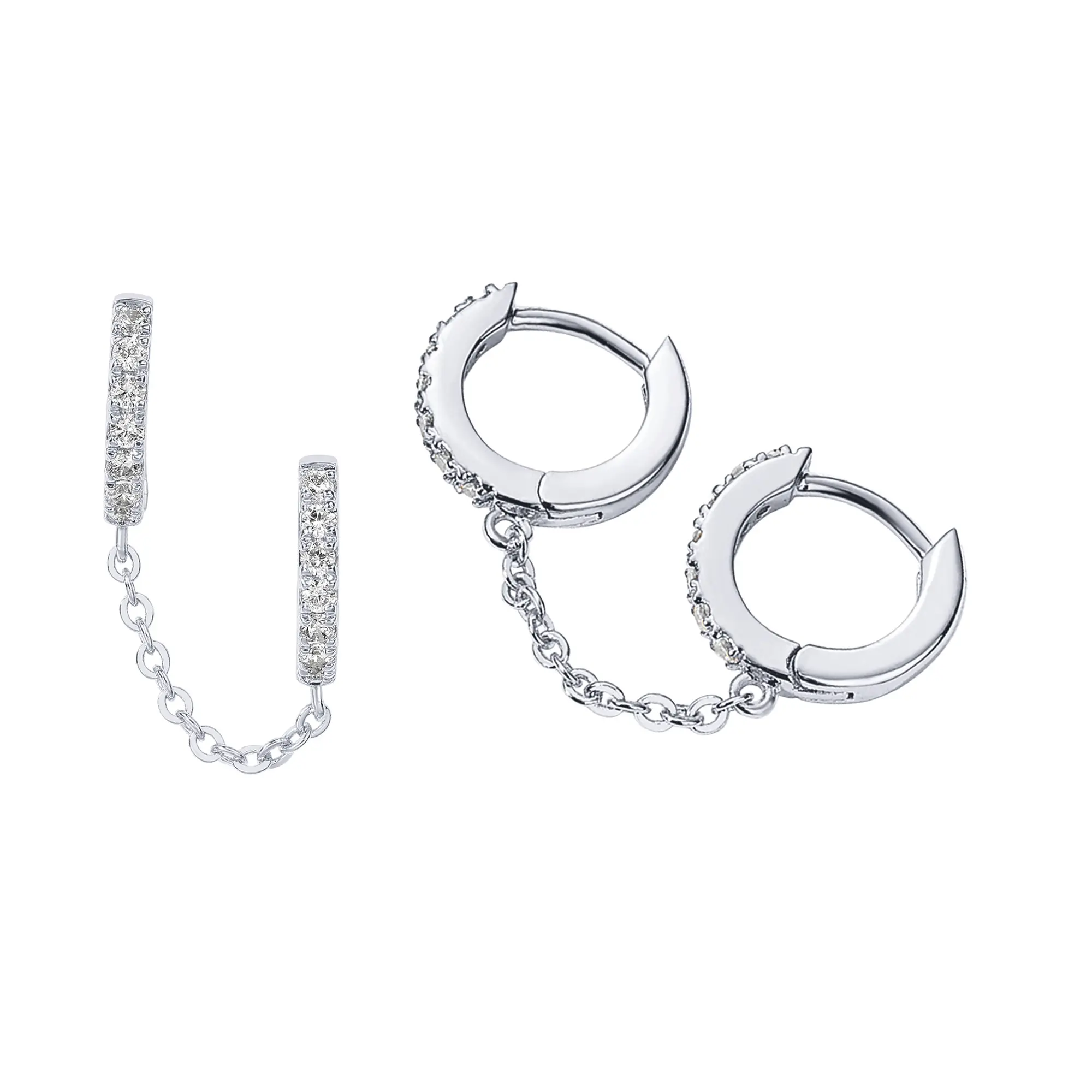 Double CZ - White Gold