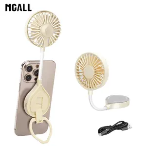 MGALL UF07 Magnetic Bracket Mini Fan – Lightweight & Portable, 360° Full-Area Air Supply, 3-Speed Instant Cooling, Adjustable Hose for Precise Airflow, Silent Operation, Handheld Air Conditioner for a Cool Summer