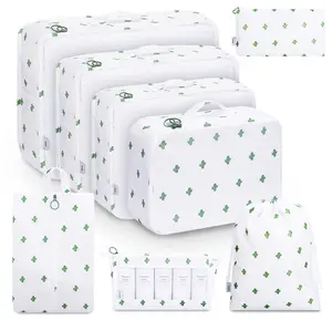 Mossio 8 Set Packing Cubes with Shoe Bag - Travel Luggage Organizer for Suitcase Clothes Storage Bag