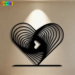 1pc Heart-Shaped Metal Wall Art, Abstract Heart Statue Mural, Ideal Gift for Valentine's Day, Wedding, Romantic Home Decor Enthusiasts,  Metal Wall Decor Wall Sculptures, Perfect for Bedroom Wall & Patio Fence Wall, Charming Romantic Wall Art