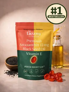 Anti-inflammatory antioxidant complex+Brain+Eye+Immune support- Premium Astaxanthin 12mg Black Seed Oil MCT & Vitamin E Power Boost x10 120 Softgels for Skin Eye Health Anti-Aging Supplement