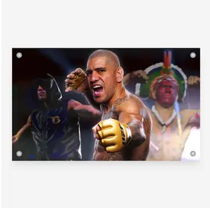 Alex Pereira Flag UFC Inspired Fight Night Wall Flag Combat Sports Banner for Bedroom Octagon Gym Decor Gift for MMA Fans