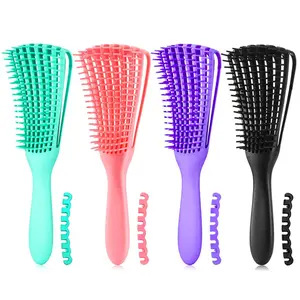 Elastic Hair Comb, Detangling Brush with Flexible Bristles, Anti-Frizz, Smooth Hair, Salon Tool, Daily Use, Easy Combing, Hair Styling Brush
