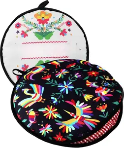 TWO SIDED!Tortil Warmer, Size 11 Insuted and Microwaveable, Fabric Pouch Keeps Them Warm for up to One Hour!  Holder for Corn & Flour For  Occasions!