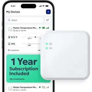 RV Pet Temperature  - No WiFi Required - Remote Power Outage & Temp Sensor with App . Cellular  System for  Safety & Server Room (1 Year Subscription Included)