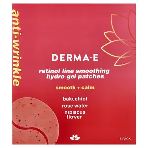 DERMA E Retinol Line Smoothing Hydro Gel Patches, For All Skin Types, 5 Pack