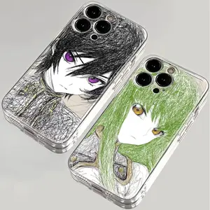 Luxury Comic Code Geass Clear Soft Protection Case for iPhone 17 16 15 13 12 11 14 Pro Max XS XR 7 8 16 Plus X SE Coque Cover