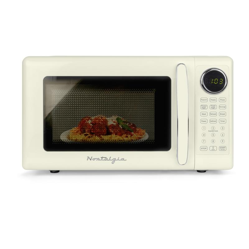 Nostalgia Retro 700W Microwave Oven – 0.7 Cu Ft Capacity