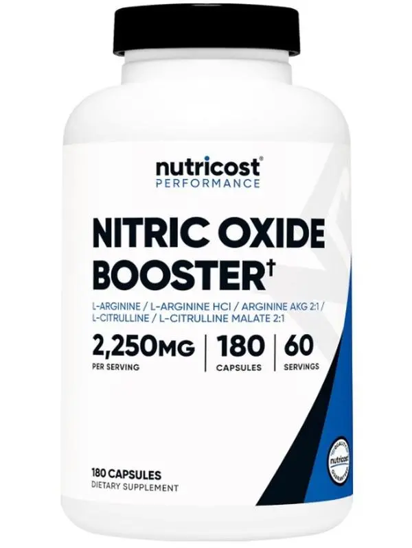 Nutricost Nitric Oxide Booster 2250mg, 180 Capsules, Gluten Free | 750mg Per Capsule, 60 Servings, GMO-Free Healthcare Healthcare