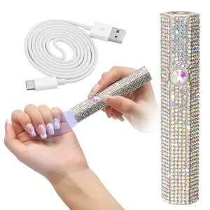 Handheld UV LED Mini Nail Lamp, Rechargeable Cordless Nail Dryer for Gel & Resin Curing, Fast Curing Portable UV Light for Fingers & Toes, Valentine’s Day Gift