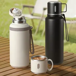 316 Stainless Steel Insulated Travel Mug with Lid and Handle, Portable Coffee Cup for Outdoor and Office Use, Ideal Gift for Students and Travellers
