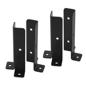 Outdoors & sports 4 Pcs Adjustable Deck Post Anchor Base Brackets - Heavy Duty Half Column Fit 1.5x1.5, 2x2, 2x4, 4x4 Wood Fence Pergola Railing Mailbox