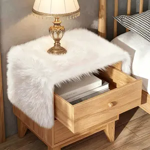 Table Runner,Christmas Fur Table Runner for Party Birthday Friendsgiving Wedding Dinning White Fur Table,Faux Fur Runner for Table