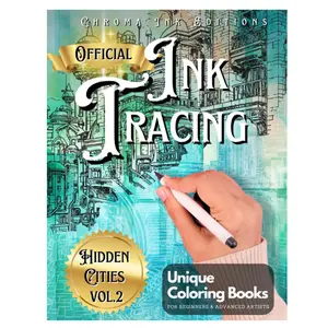 Ink Tracing Coloring Book, Follow the White Lines to Reveal a Unique City. A New Concept for the Reverse Coloring Book: Pen and Ink Art, Fantasy ... Color Book (Ink Tracing Beyond Lines) Paperback – September 4, 2023