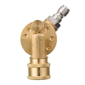 【fathersdaygift】FIXFANS Pressure Washer Pivoting Coupler, 1/4” Quick Connect Gutter Cleaner Attachment, 240° Rotation with 7 Angles, 4500PSI Power Washer Spray Nozzle Accessory