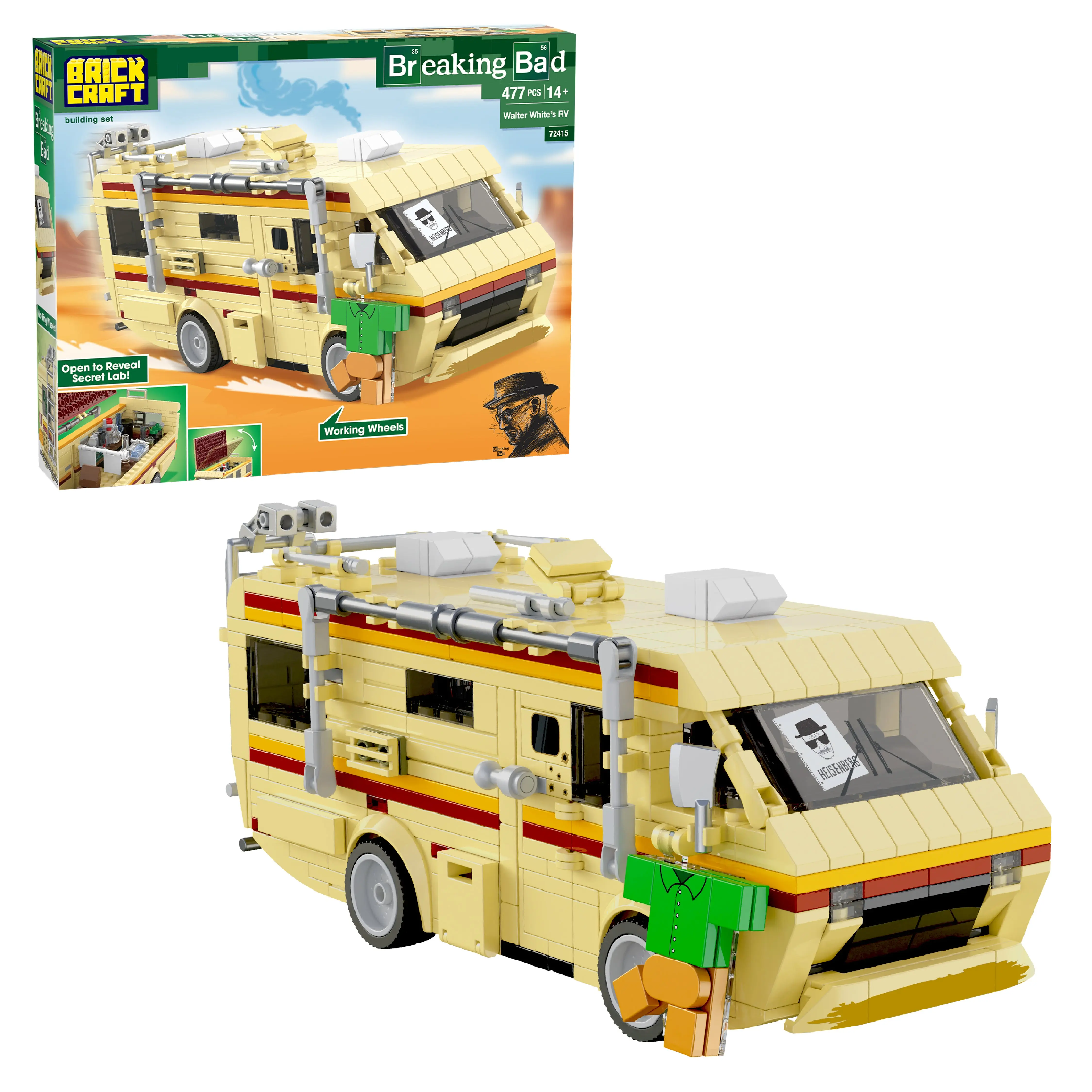 Brickcraft Breaking Bad Walter White's RV Building Set, 477-Piece Collectible Model Kit for Adults & Teens 14+