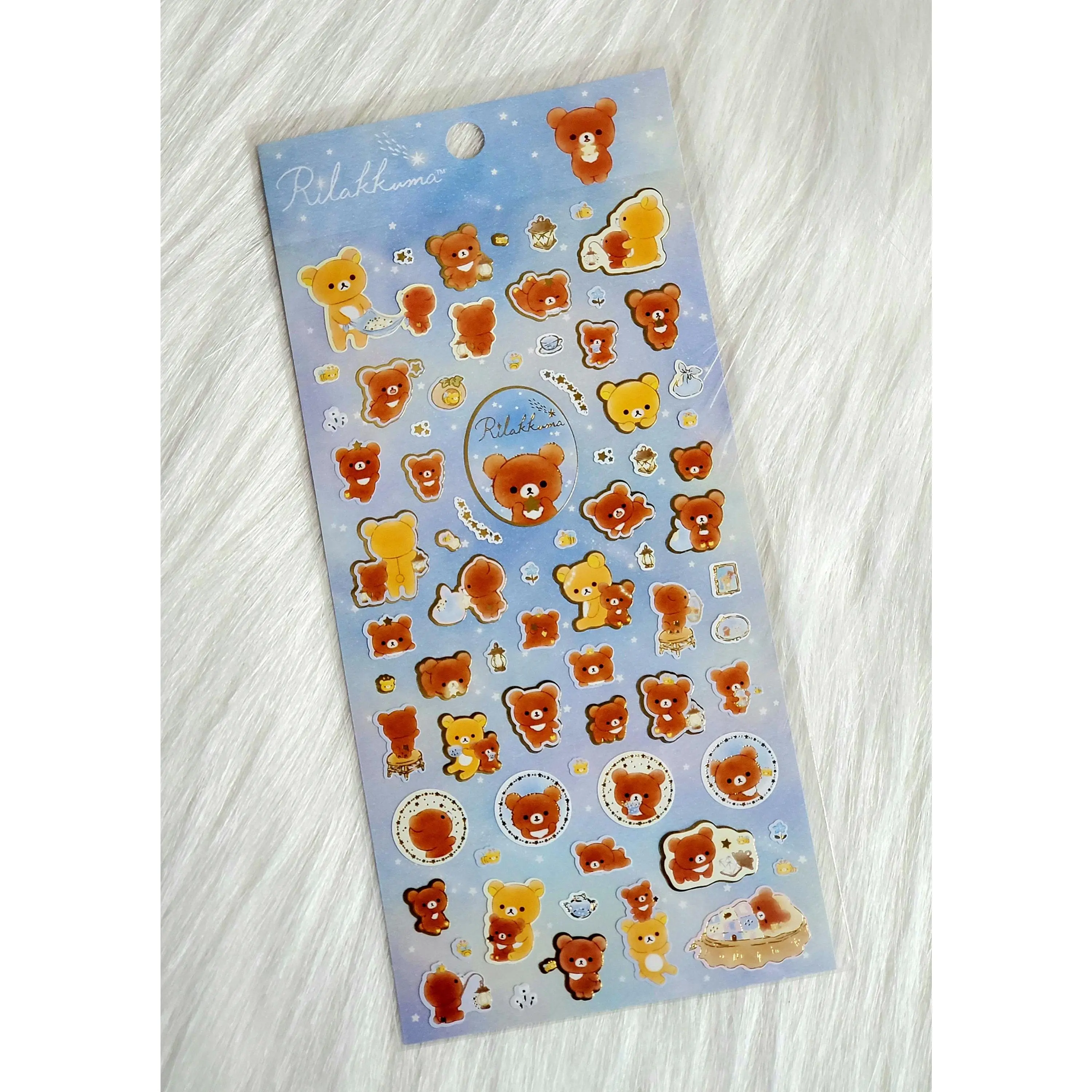 San-x Rilakkuma Star Light Stickers Sticker Sheet Japan Kawaii Collectible Gifts Stationery A