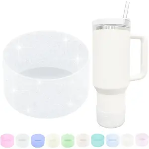 Silicone Boot Accessories for Stanley Cup H2.0 20 30 40oz Tumbler & Hydro Flask 18-24oz for Wide Mouth Water Bottles Protector Bottom Sleeve Cover Bumper As the Best Gfits for Your Trip : Sports & Outdoors