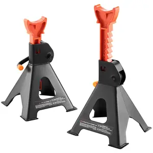 Jack Stands,3 Ton (6,000 lbs) Capacity Car Jack Stands, 10.8-16.3 inch Adjustable Height, for lifting SUV, Pickup Truck, Car and UTV/ATV, Red, 1 Pair