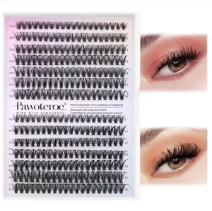 Pawotence Lash Clusters 280pcs Individual Lashes 30D 40D Cluster Eyelash Extensions 9-16mm Eyelash Clusters Lash Extensions for Self Application