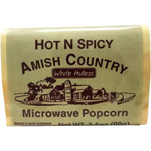 Amish Country Hulless Microwave Hot N Spicy Popcorn, 3.5 oz.